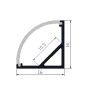 Profilé aluminium anodisé ALMP11 pour bande LED 10 mm