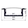Profil aluminiu ALMP98 pentru benzi LED, max. 20 mm