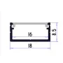 Profilo in alluminio per striscia LED ALMP41, AMPUL.eu