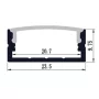Profilé aluminium anodisé pour bande LED ALMP96, 1 mètre