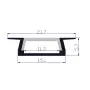 Profilo in alluminio per striscia LED ALMP20, AMPUL.eu