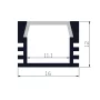 Anodised Aluminium Profile for LED Strip - ALMP22