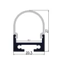 Profilé en aluminium ALMP82 compatible bandes LED 16 mm