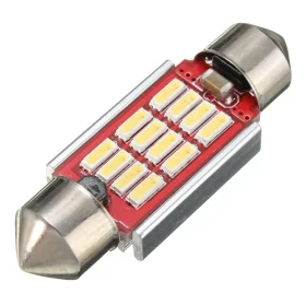 LED 12x 4014 SMD SUFIT 36mm Blanc avec CANBUS aluminium
