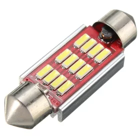 LED 12x 4014 SMD SUFIT CANBUS 39mm Blanc refroidie aluminium