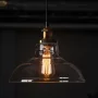 Lámpara de suspensión retro AMR92, vidrio, bronce, AMPUL.eu