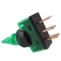 Comutator cu pârghie, iluminare verde, 12V, ON-OFF