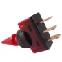 Interruptor de palanca con luz LED roja y función ON-OFF, 12V