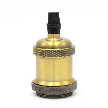 Retro socket E27 HQL C, brass, AMPUL.eu
