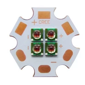 LED Cree XPE XP-E 12W PCB, 12V, Red 620-625nm, AMPUL.eu