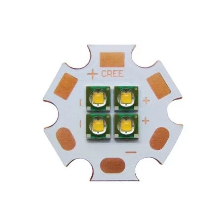 LED Cree XPE XP-E 12W PCB, 12V, keltainen 580-590nm, AMPUL.eu