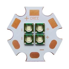 LED Cree XPE XP-E 12W PCB, 12V, grön 530-535nm, AMPUL.eu
