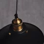 Suspensie retro ORE22B stil industrial, negru, soclu E27