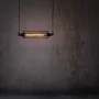 Lampă cu suspensie retro LONG300V, stil industrial, metal negru