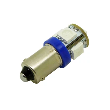 BA9S, LED 5x 5050 SMD 24V, żarówka niebieska