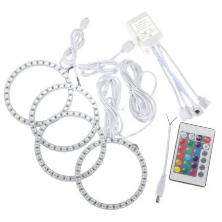 70mm RGB LED Rings with Infrared Controller
