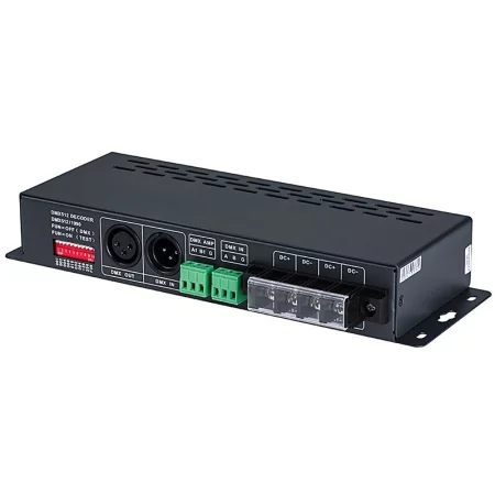 Controlador DMX 512 para tiras RGB, 24 canales 3A, AMPUL.eu