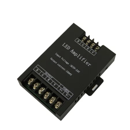 Forstærker til RGB-bånd, 3x10A, 12V-24V, AMPUL.eu