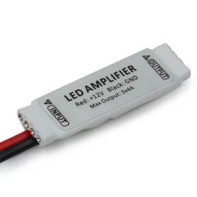 Miniforstærker til RGB-bånd på stik, 3x4A, 12V, AMPUL.eu