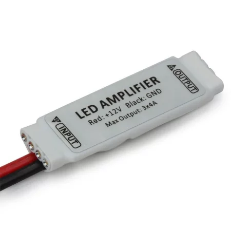 Mini-Verstärker für RGB-Bänder auf Steckern, 3x4A, 12V, AMPUL.eu