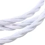 Retrokabel spiral, tråd med textilöverdrag 3x0.75mm, vit