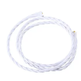Espiral de cable retro blanco 3x0,75mm con cubierta textil