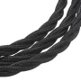 Black Retro Spiral Cable with Textile Cover