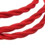 Retro kábel spirál, vezeték textil borítással 3x0.75mm, piros