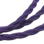 Retro kábel spirál, vezeték textil borítással 3x0.75mm, lila