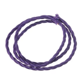 Retro kabelspiral, tråd med textilöverdrag 3x0.75mm, lila