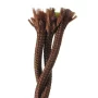 Cablu retro spiralat, sârmă cu înveliș textil 3x0.75mm, maro