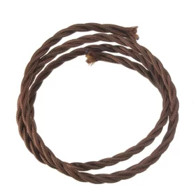 Espiral de cable textil marrón 3x0,75mm² retro
