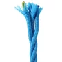 Retro-Kabelspirale, Draht mit Textilummantelung 3x0,75mm, blau