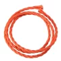 Retrokabel spiral, tråd med textilöverdrag 3x0.75mm, orange