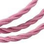 Retro kabelspiral, tråd med tekstilkappe 3x0.75mm, pink