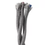 Espiral de cable retro gris textil 3x0,75mm para instalaciones