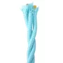 Retro kabelspiral, tråd med textilöverdrag 3x0.75mm, ljusblå