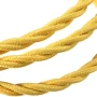 Retro kábel spirál, vezeték textil borítással 3x0.75mm, sárga