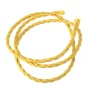 Retro kábel spirál, vezeték textil borítással 3x0.75mm, sárga