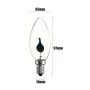 Lampadina a candela con effetto fiamma, attacco E14, 3W