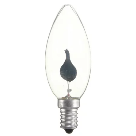 Ampoule bougie avec imitation de flamme 3W, E14, ovale, AMPUL.eu