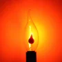Svíčková žárovka s imitací hořícího plamene 3W, E14, tvar