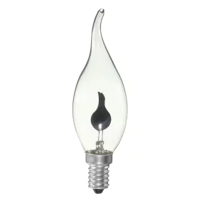 Sviečková žiarovka s imitáciou horiaceho plameňa 3W, E14, tvar