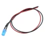 LED dioda 5 mm plava s otpornikom, 20 cm kabel