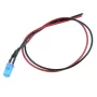 LED Diode 5mm with resistor, 20cm, Blue diffuse, AMPUL.eu