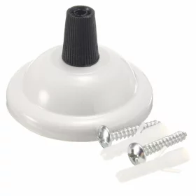 Top part of pendant luminaire, cable cover 55mm, white, AMPUL.eu