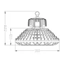 Indoor spotlight UFO 150W, 120°, white 5500-6500K, AMPUL.eu