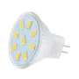 Bec LED MR11 2W, 220lm, 9x5730 SMD, Alb Cald, 120°