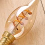 Design retro izzó LED Edison F2 gyertya 3W, E14 foglalat