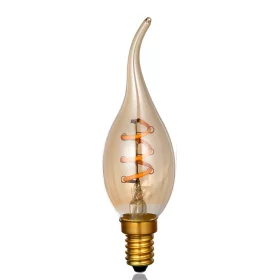 Design retro hehkulamppu LED Edison F2 kynttilä 3W, pistorasia